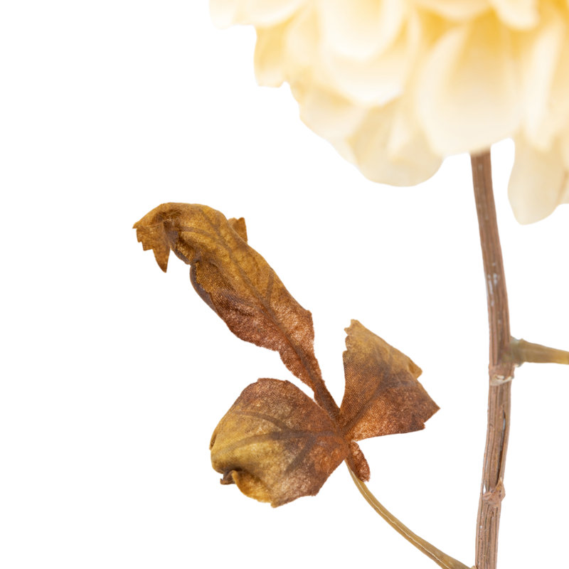 Faux Stem Dahlia Orange 730mm (6pk), Ivory