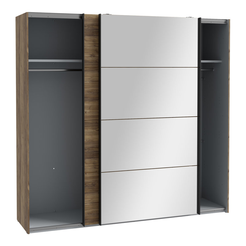 HAYATO Manufactured Wood Wardrobe, 210.5cm H x 220.1cm W x 62.9cm D.