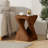 Twist Shape Side Table, Wood-Like Texture-1650353347