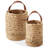 2pk Wall Hanging Baskets, Natural Hyacinth Plant & Flower Storage Pots