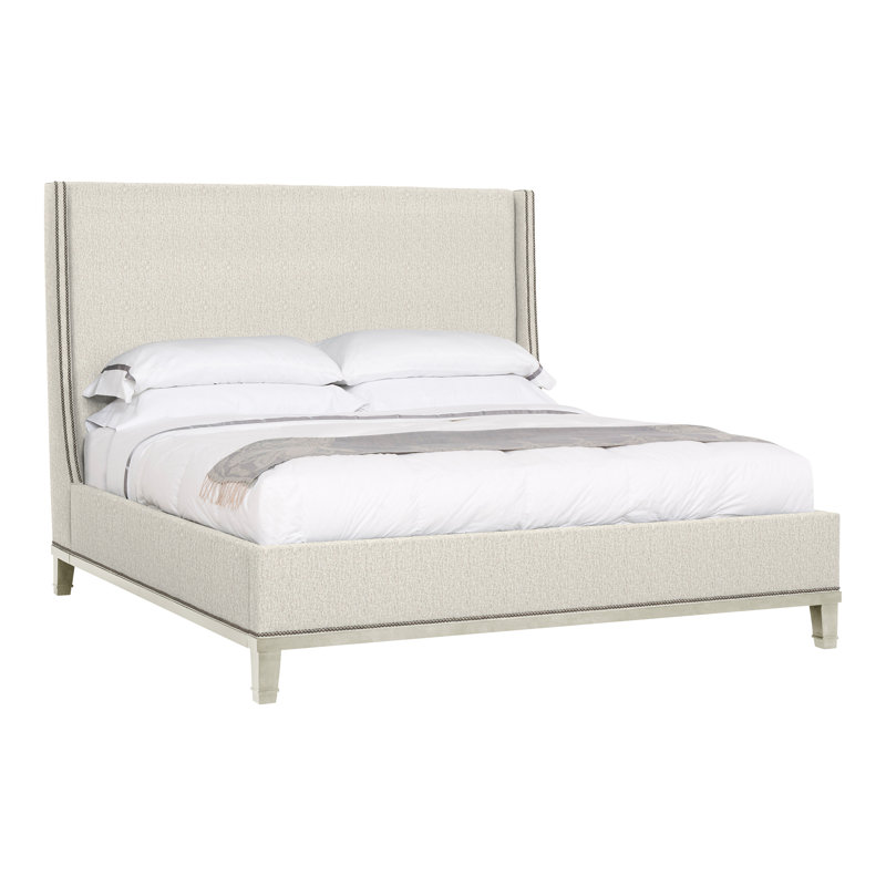 Michael Weiss Upholstered Wingback Bed, Wrenn, Nomad Snow Crypton® Chenille