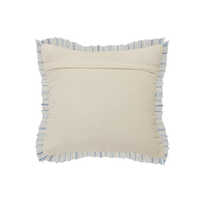 Modern Interwoven Square Throw Pillow Set - Black, Blue, White