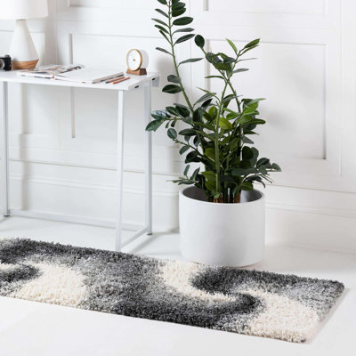 Tapis abstrait kaki 