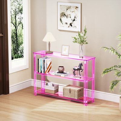 Laraby Acrylic Console Table, Entryway Table with Storage (45.7'' x 11.4'' x 31.5'')