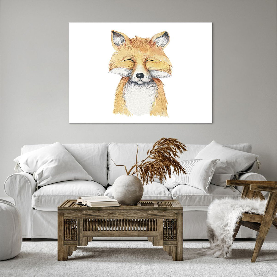 Leinwandbild Cartoon Fox Kid