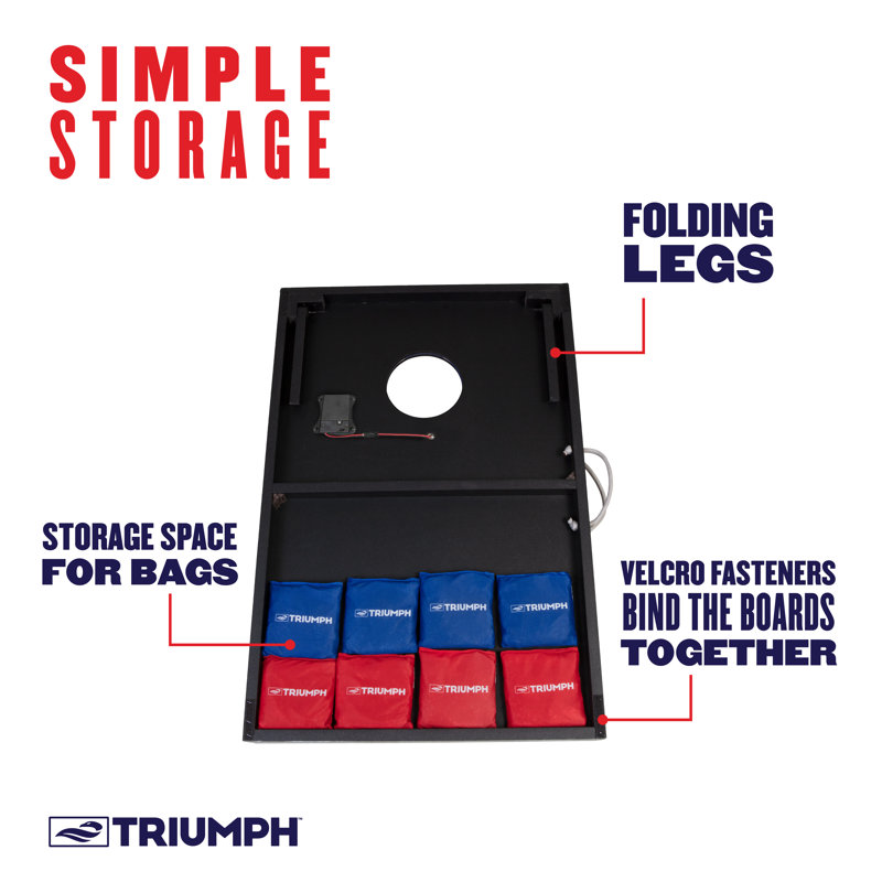 Triumph LED 2x3 Patriotic Cornhole Set with Bean Bags