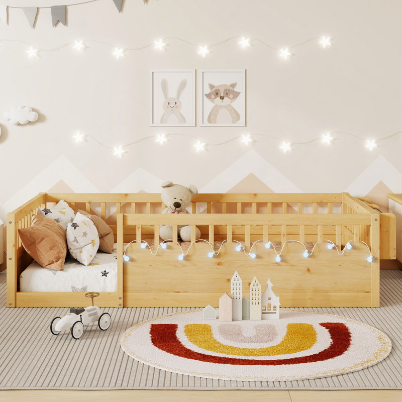 Structure de lit Montessori, Naturel, Lit simple