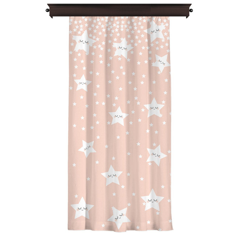 Rideau en polyester Florentine, Rose
