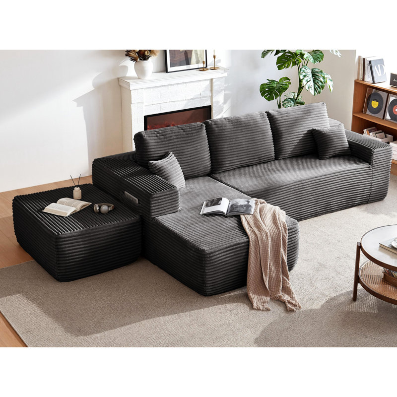 Upholstered 68.83 " Fabric Sectional