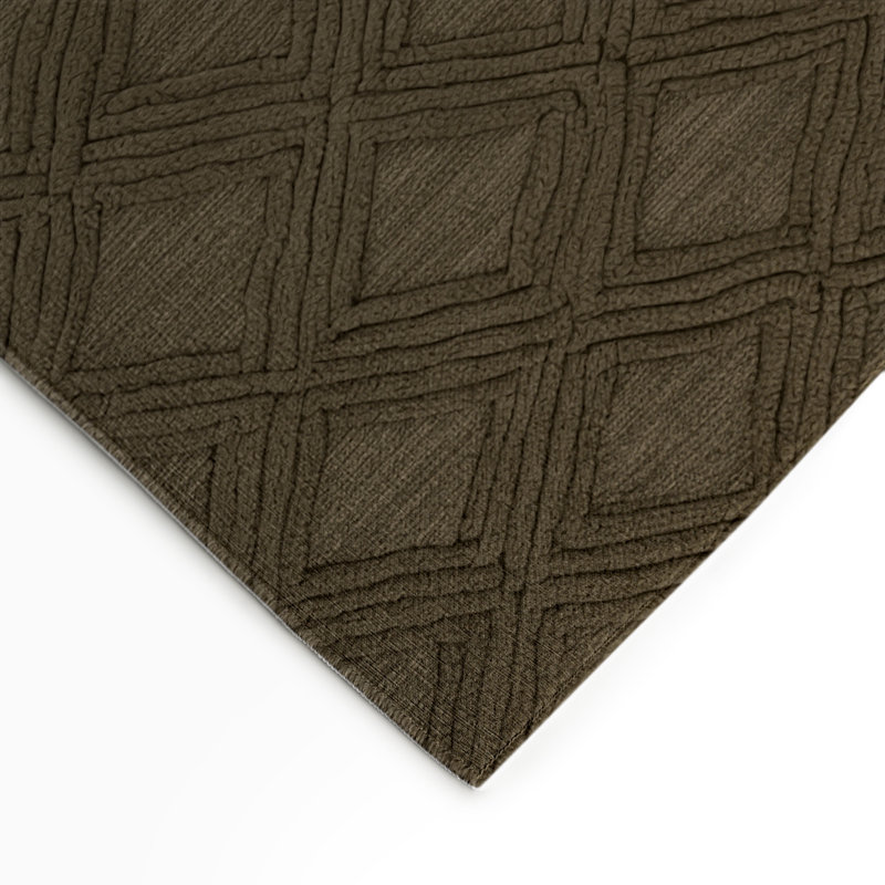 Trellis Brown Indoor and Outdoor Area Rug, Rectangle 9' x 12'