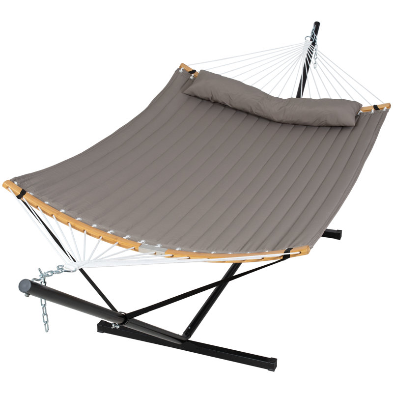 Grand hamac double de 55 pouces avec support Cruce, capacité 450 lb, Cruce, Brun