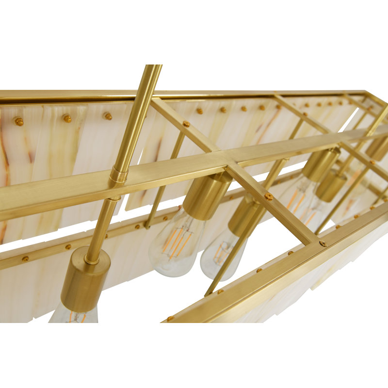 Luminaire suspendu linéaire 7 lumières Elora