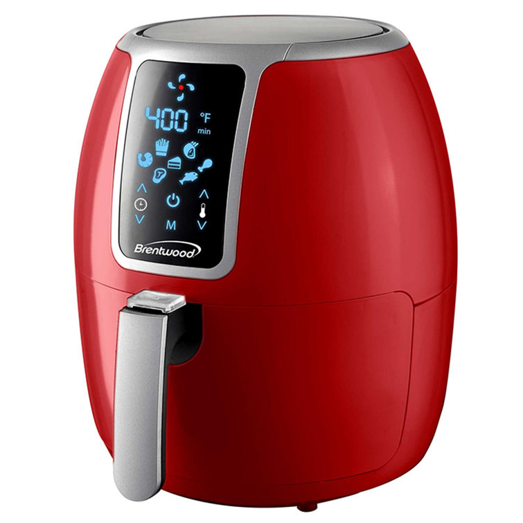 Brentwood 2 Qt. White Small Electric Air Fryer with Timer and Temp