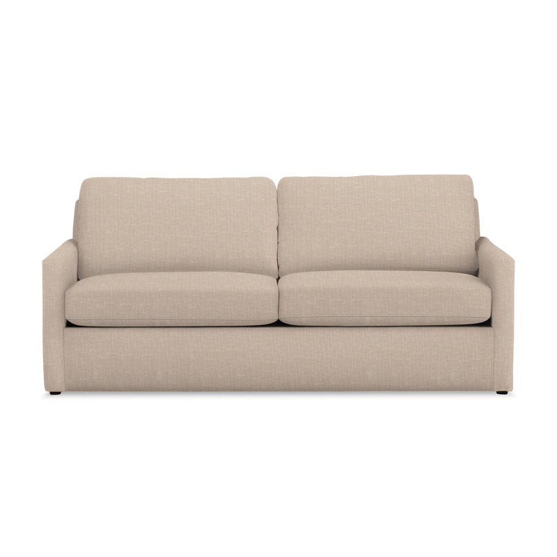Savannah Upholstered 85'' Sofa, Lena Sand Performance Linen Blend