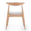Ensemble de 2 chaises de salle à manger en bois d'hévéa avec dossier ergonomique et coussins de confort