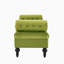 Banc rembourré en velours moderne avec coussins amovibles, repose-pieds confortable pour l'intérieur-129407981