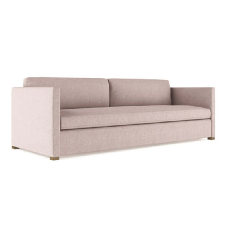 Canapé Madison, H 33 po x l 84 po x P 41 po, Peluche velours rosé, Patiné