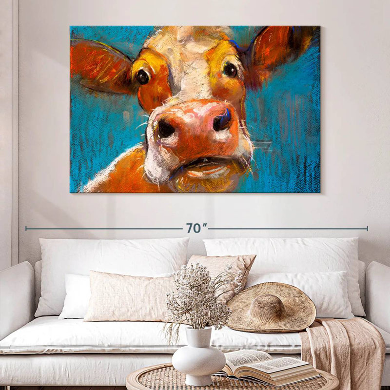 Brampt Yellow Cow, 34" H x 51" W