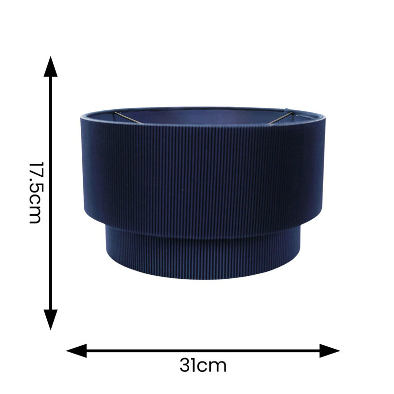 17.5cm H Cotton Lamp Shade ( Slip-On ), Blue