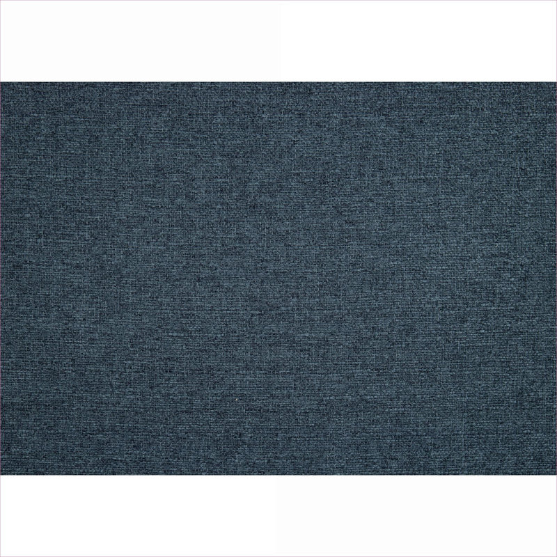 Fauteuil d'appoint à capitonnage simple en tissu de polyester bleu classique pour le salon, Bleu
