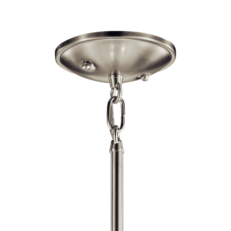 Hopedale Fabric Semi Flush Mount, Brushed Nickel