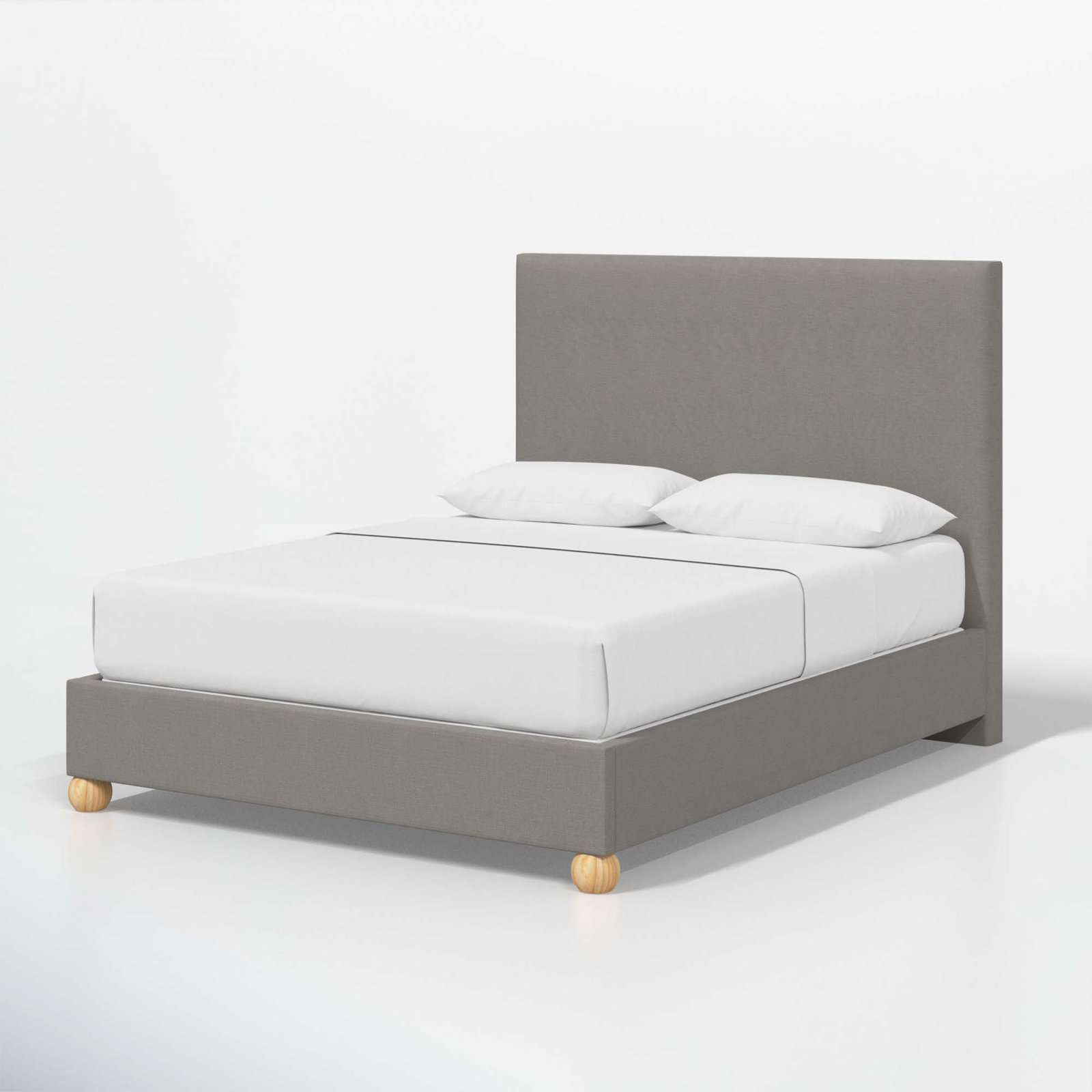 Benita Upholstered Bed, California King, Linen Gray Linen