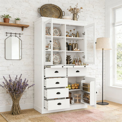 Armoire de rangement avec portes en verre 72 po H 72 po, 40 po x 20 po