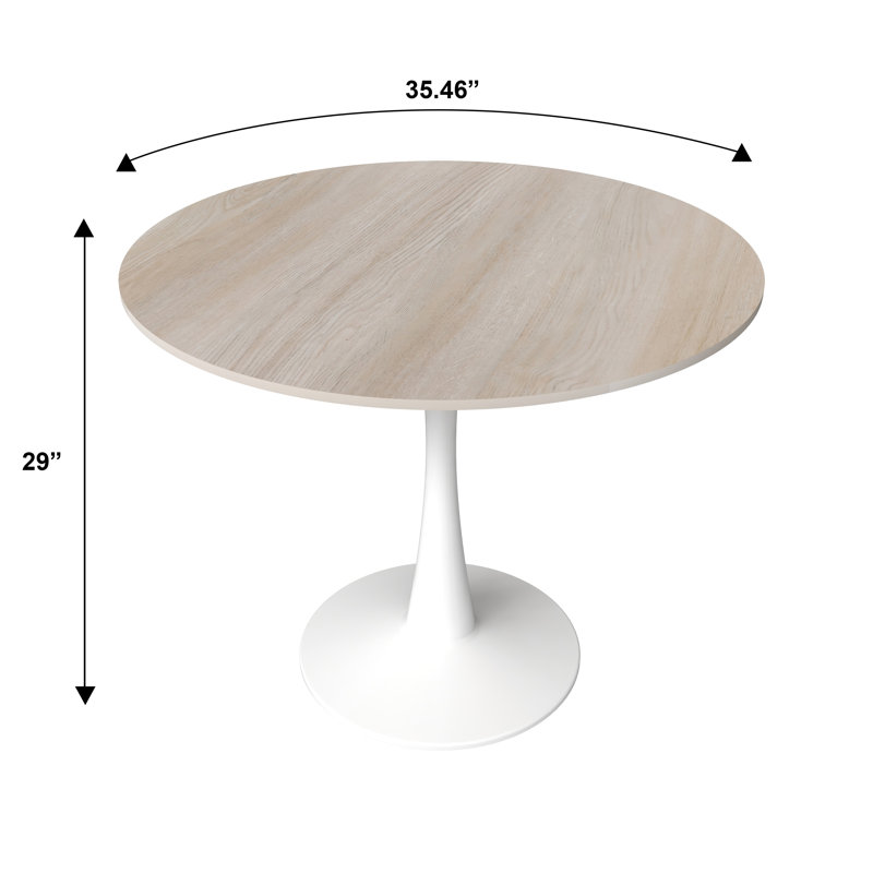 Table de salle à manger Haddix, Bois naturel