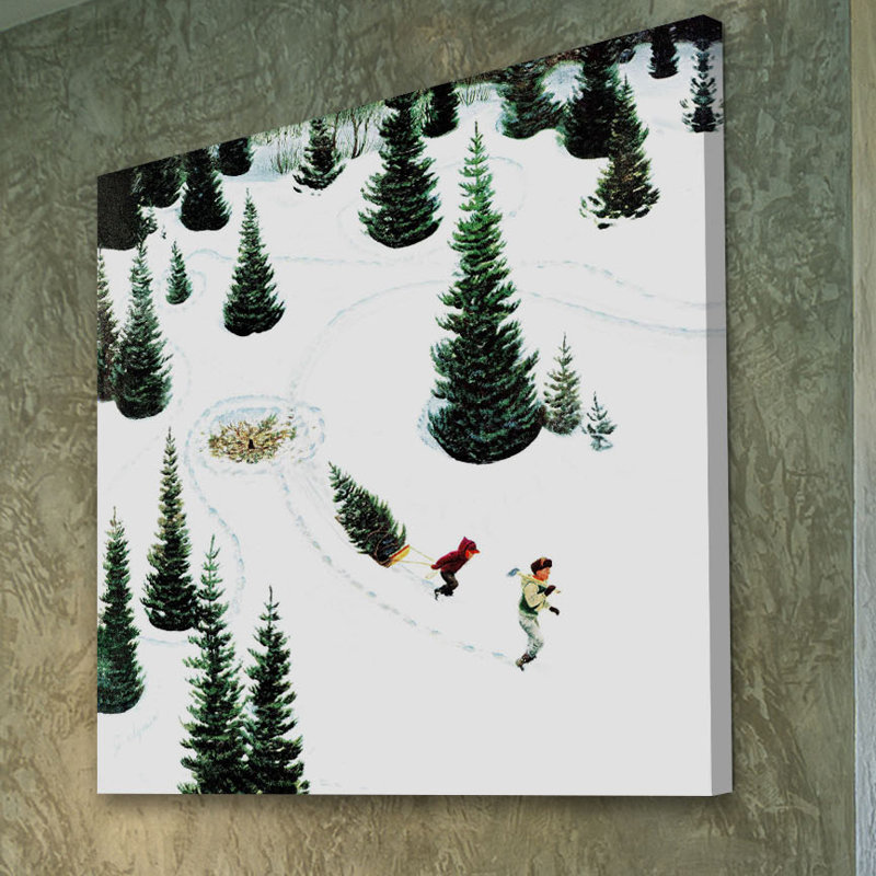 Cutting Down the Tree 1 Piece Wrapped Canvas Painting, 46cm H x 46cm W