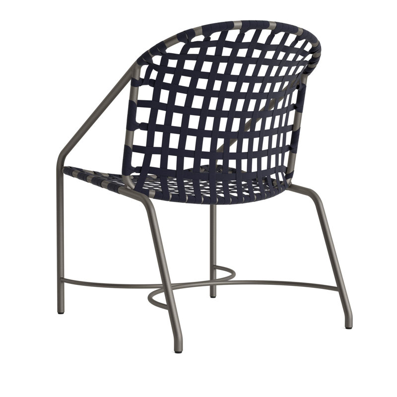 Kantan Outdoor Lounge Chair, Mica/Marine Suncloth Lace