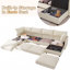 68" Modular Sectional Sofa, Modern Chenille Couch with Storage & Ottoman, 4-Seater L-Shaped Sofa with Removable Covers, Convertible Shaped Couches for Living Room-2140643251