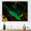 Feuilles tropicales ton sur ton noir - Photographie sur toile