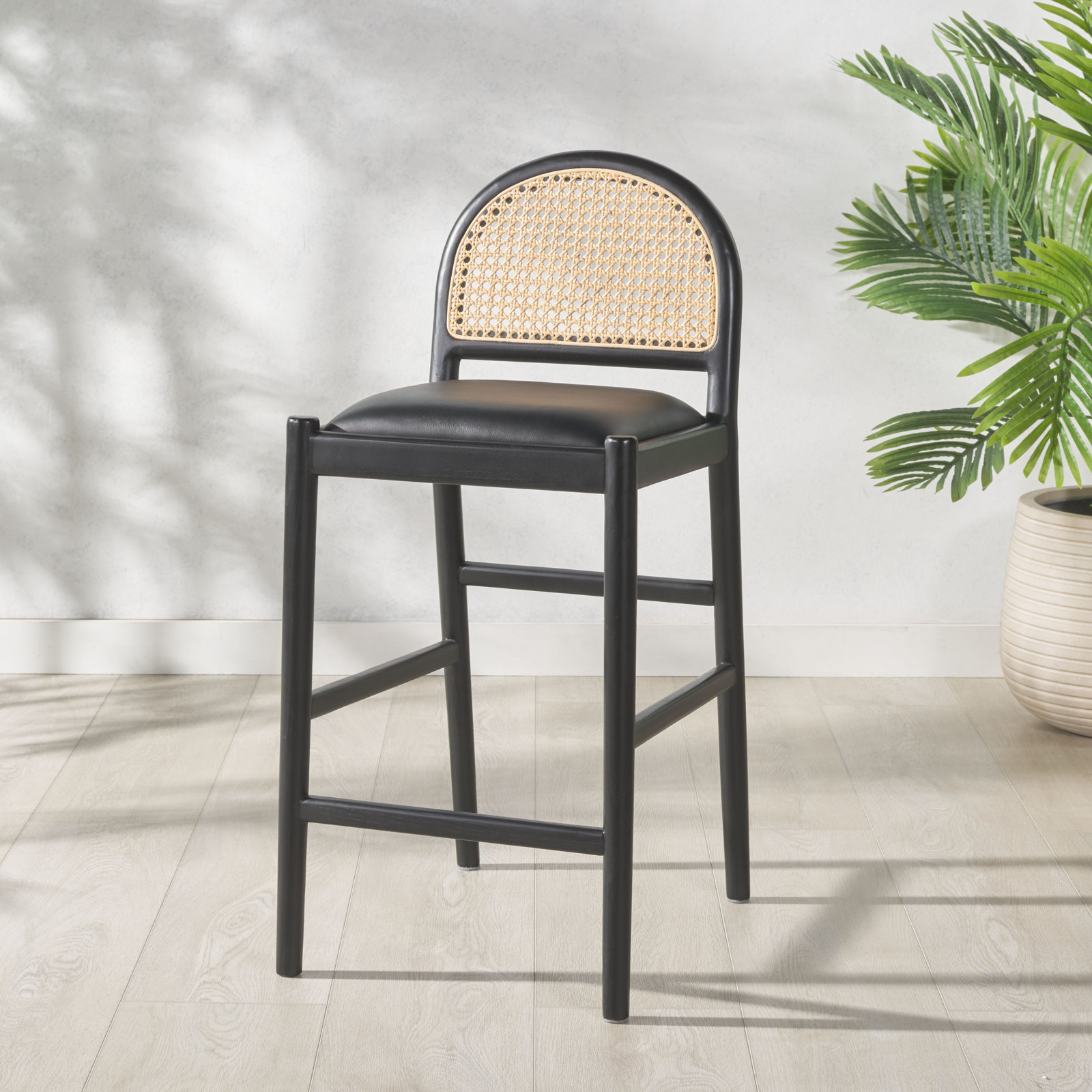 Ottavia 26" Bar Stool, Black