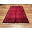 Tapis en laine et coton rouge noué à la main Original