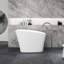 Baignoire rectangulaire autoportante 51 pouces avec surface intégrée et blanc mat