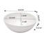 Lavabo de salle de bain circulaire en céramique blanche l 16 "x P 16" au-dessus des comptoirs