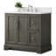 Ensemble de meuble-lavabo autoportant 36 po avec plateau en marbre d'ingénierie Vannes-1551000253