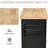 Kitchen Island On Wheels With Construction, Black, Features Spice Rack, Towel Drawers & Adjustable Shelves Mobile Counter In Boasts Rubberwood Top, Rack And Organized Storage Space