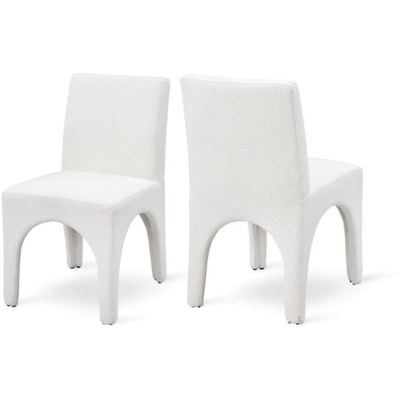 Gramercy Linen Textured Fabric Dining Chair, Cream Linen Textured Fabric
