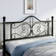 Anterrio Metal Open-Frame Bed with Butterfly Pattern Design Headboard and Footboard