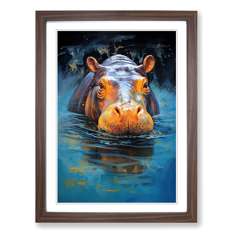 Hippo Abstract - Framed Print