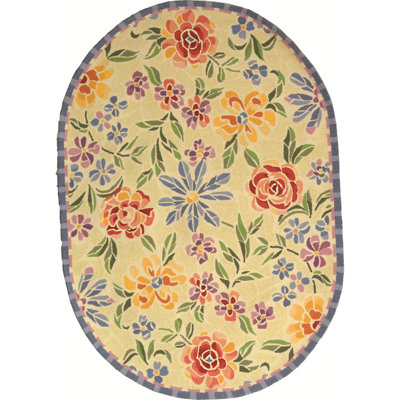 Papillon Hand Hooked Wool Pile Floral Rug