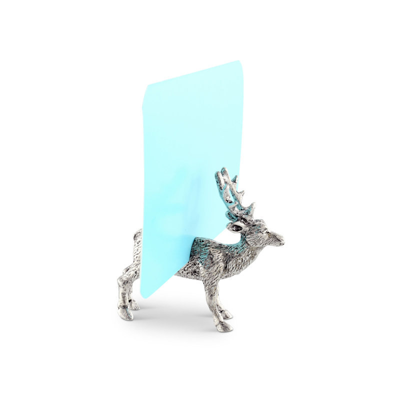 Lodge Pewter Deer Place Card Holder