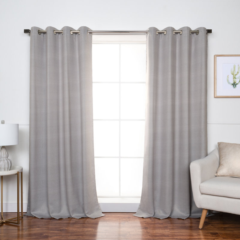 Paire de rideaux obscurcissant en polyester Zandre, Beige, L 52 po x L 84 po