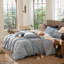 Ensemble de housse de couette à rayures ondulées 100% coton lavé MooMee-107521574-107521576