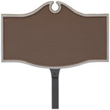 Colonial Petite Address Sign Plaque with Lawn Stake