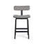 Tee Upholstered Stool with Solid Wood Frame-642456636