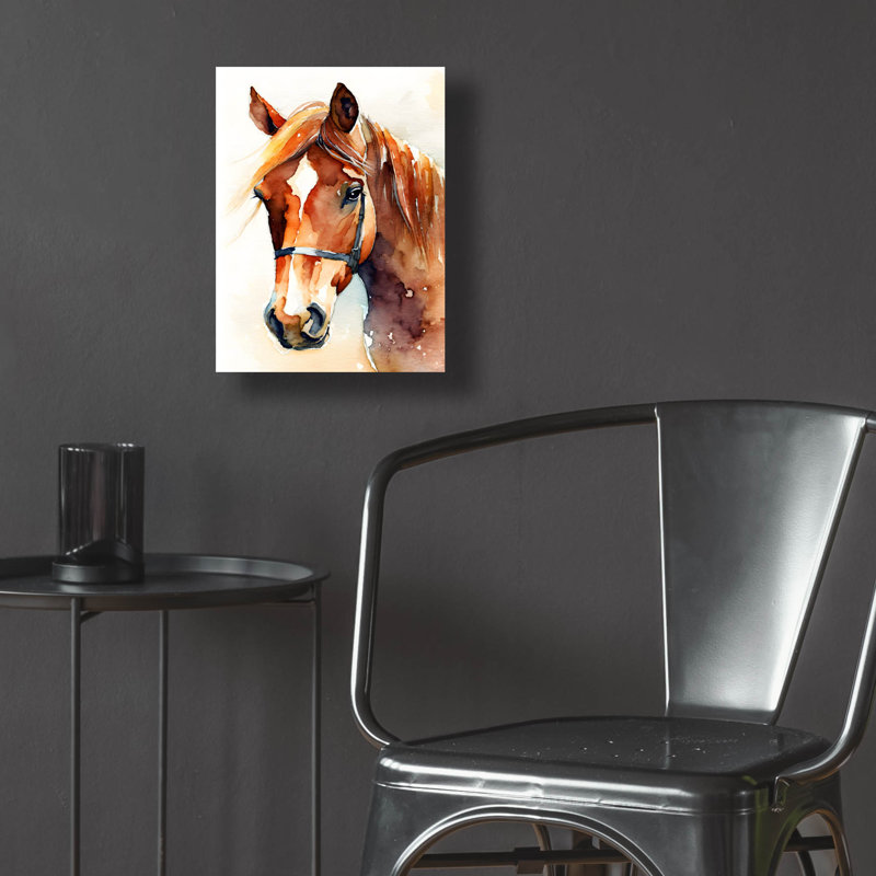 «Horse 2» par Petals Prints Design, H 16 po x l 12 po x P 0,13 po