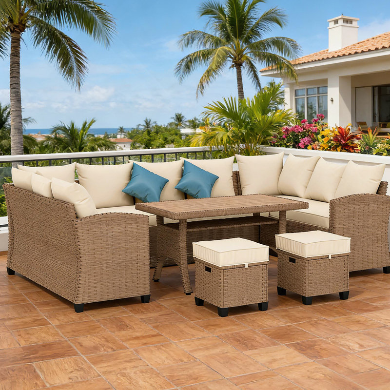 Canapé modulaire pour patio, ensemble de conversation pour l'extérieur