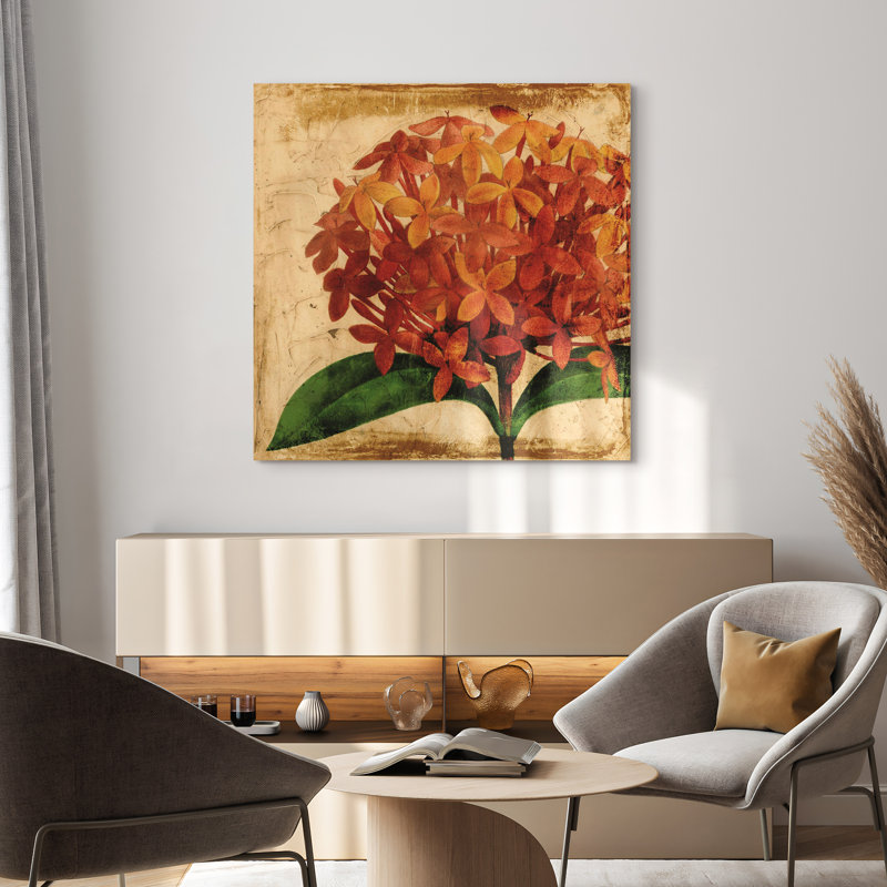 « vibrant antique hortensia », impression sur verre